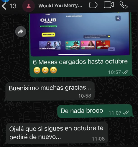 Cliente recibe el Club cargado por 6 meses